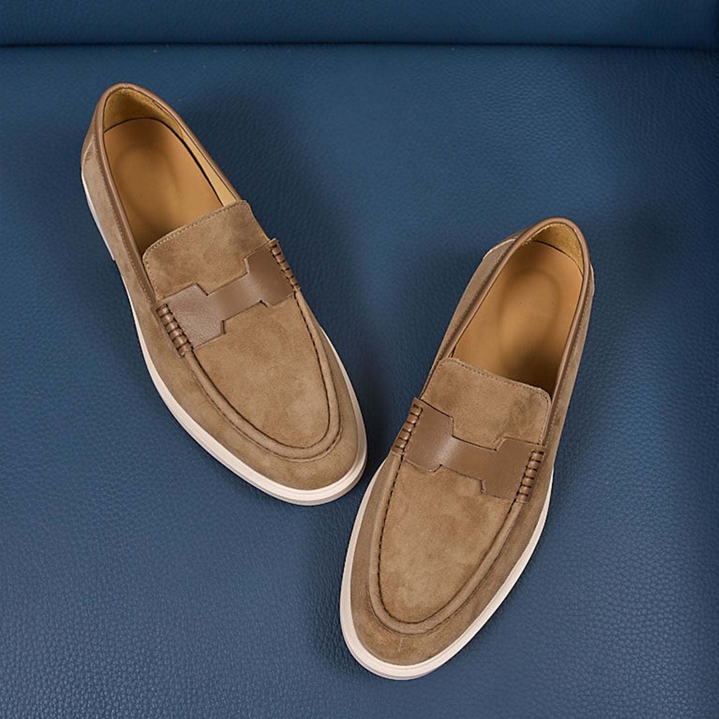Suede Slip-On Men's Loafers | Soft Texture & Clean Minimal Profile