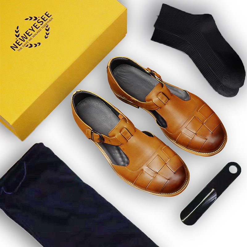 Classic Woven Leather Men's Sandal