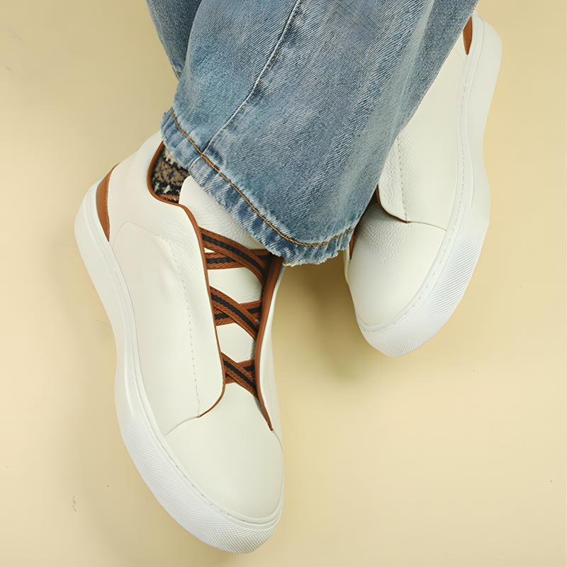 Men's Sneakers Minimalist Leather Slip-On Shoes