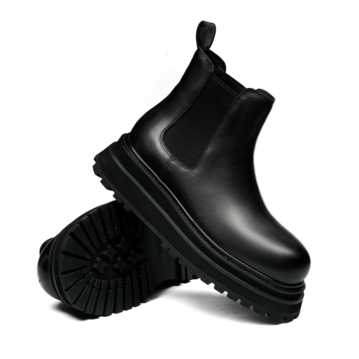 Men's Urban Sculpture Chelsea Boots: Architectural Sole & Streamlined Silhouette
