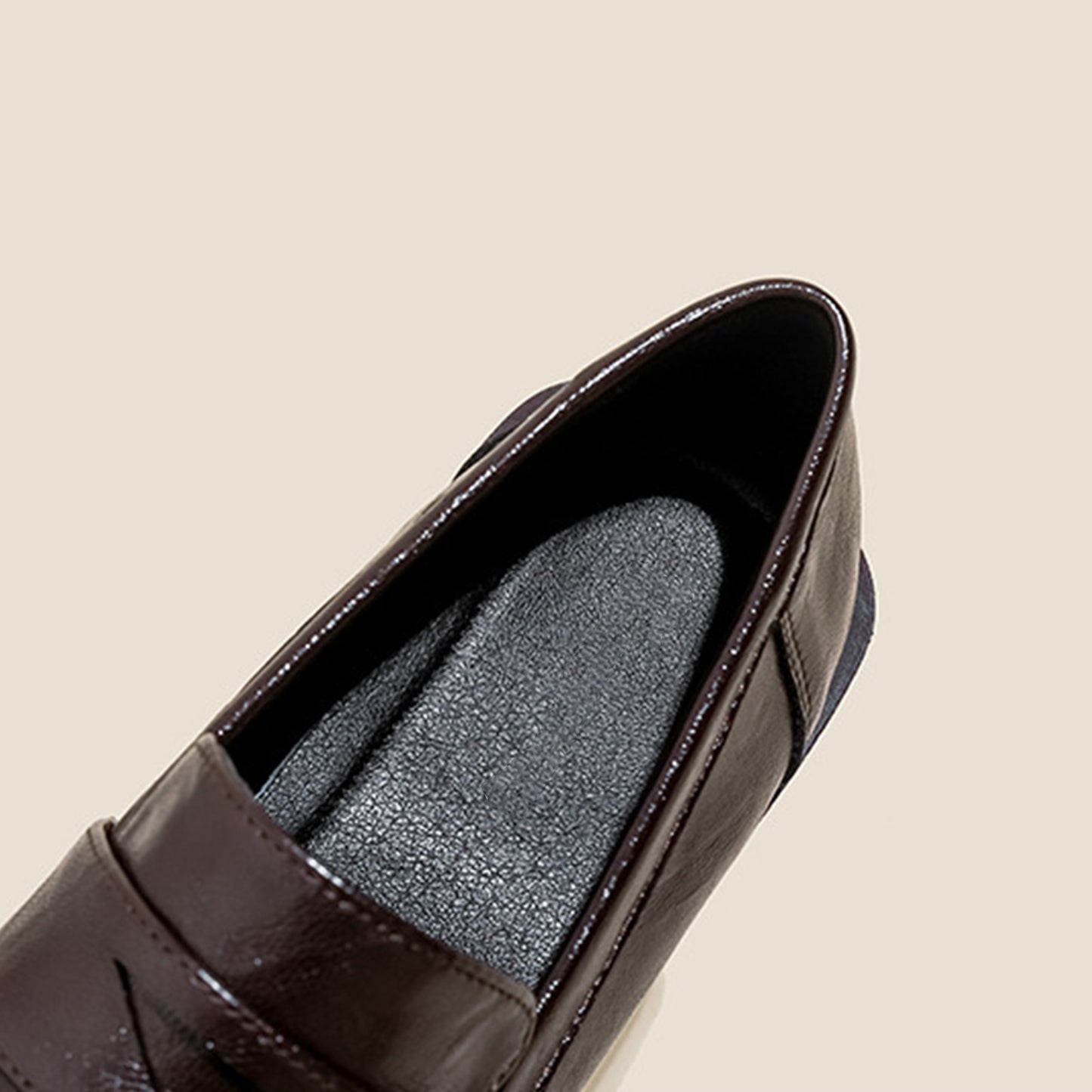 Women's Square-Toe Loafers with Chunky Sole & Modern Strap Detail