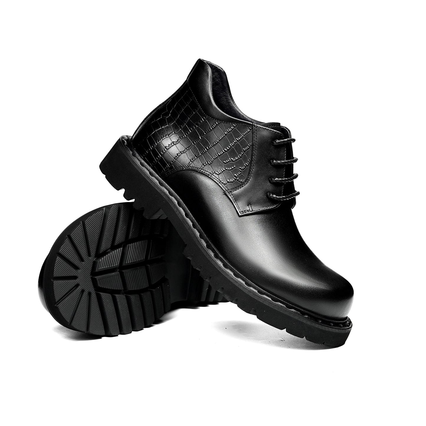 Men's Martin Boots Urban Rhythm: Textured Harmony & Bold Sole Composition