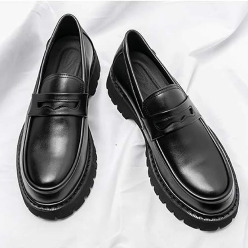 Architectural Men's Loafers: Sculptural Sole & Refined Strap Detailing