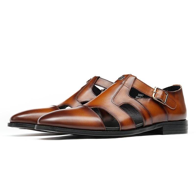 Men’s Roman Cutout Sandals Fisherman Shoes
