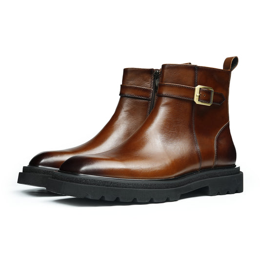 Men's Chelsea Boots: Supple Lining & Side-Zip Access in Durable Leather