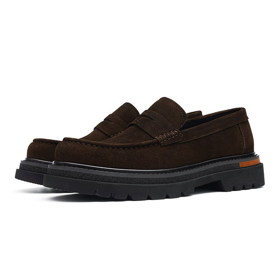 Men's Chunky Sole Suede Loafers