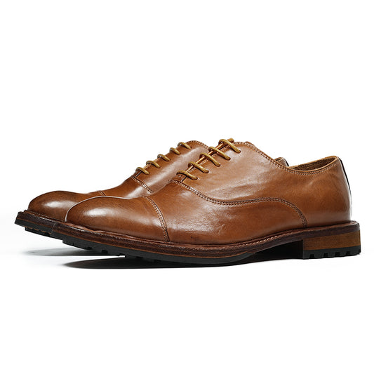 Men's Cap-Toe Oxford Brogues: Horween Leather & Goodyear Welted Mastery