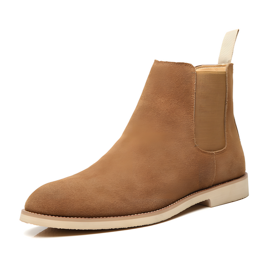 Men's Classic Suede Chelsea Boots with Crepe Sole