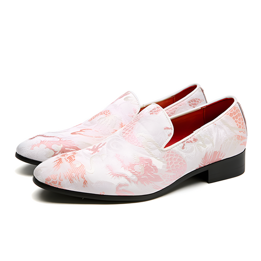 Men's Loafers Elegant Embroidered Jacquard