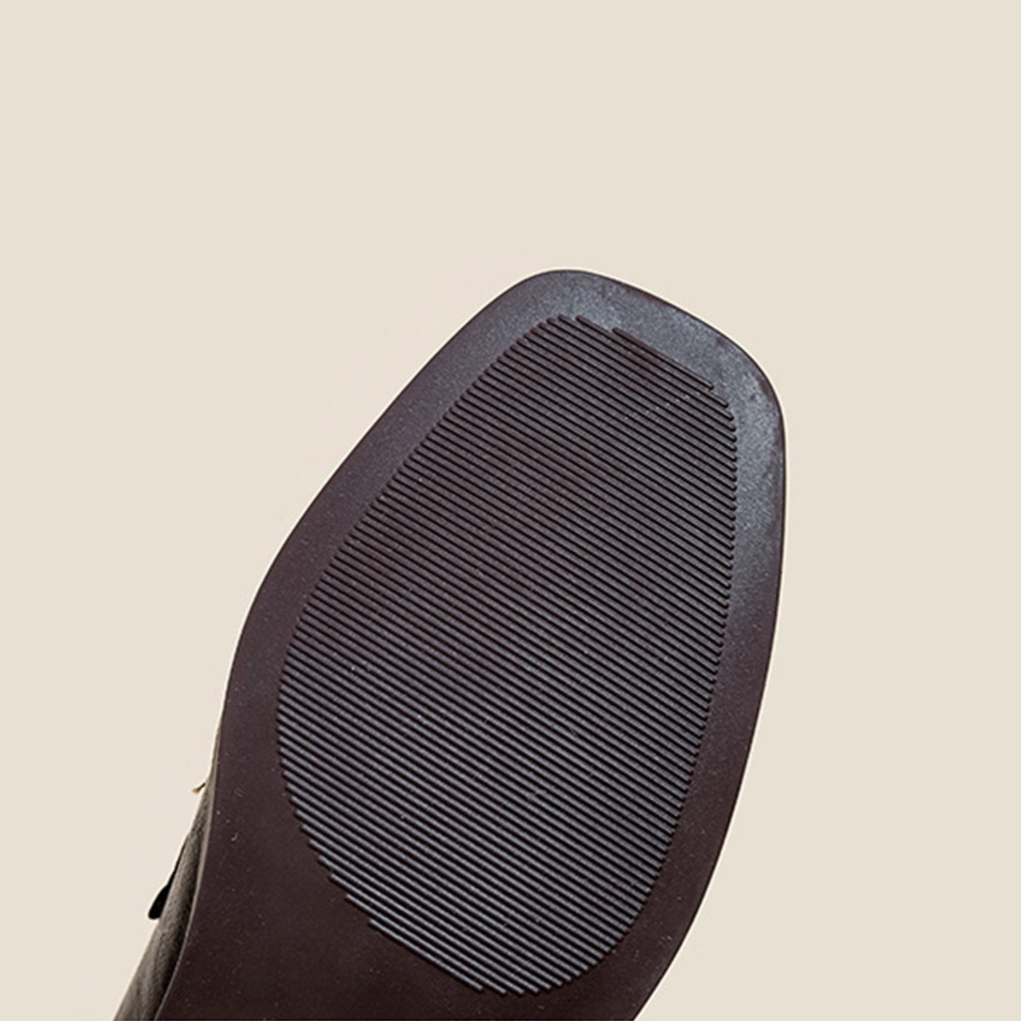 Women's Square-Toe Loafers with Chunky Sole & Modern Strap Detail