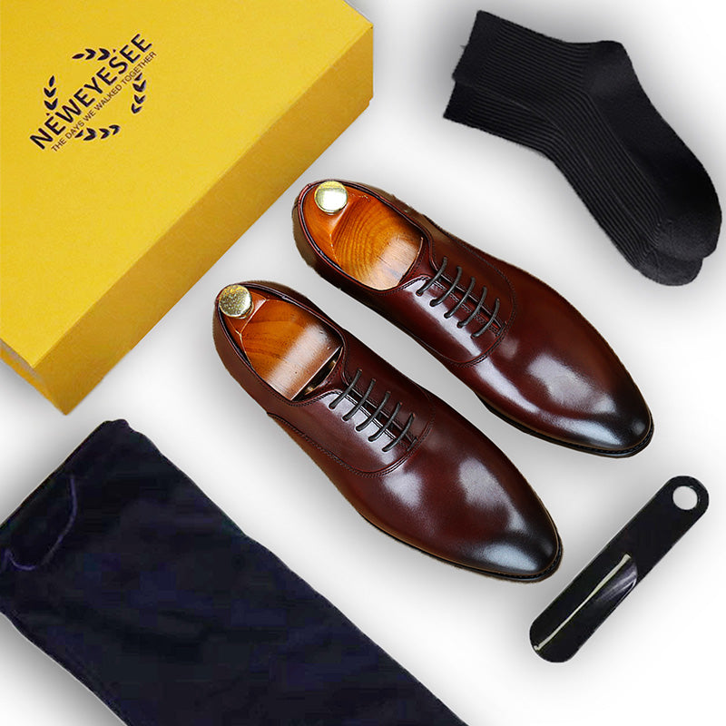 Men's Classic Oxford Shoes Precision Stitching Breathable Comfort