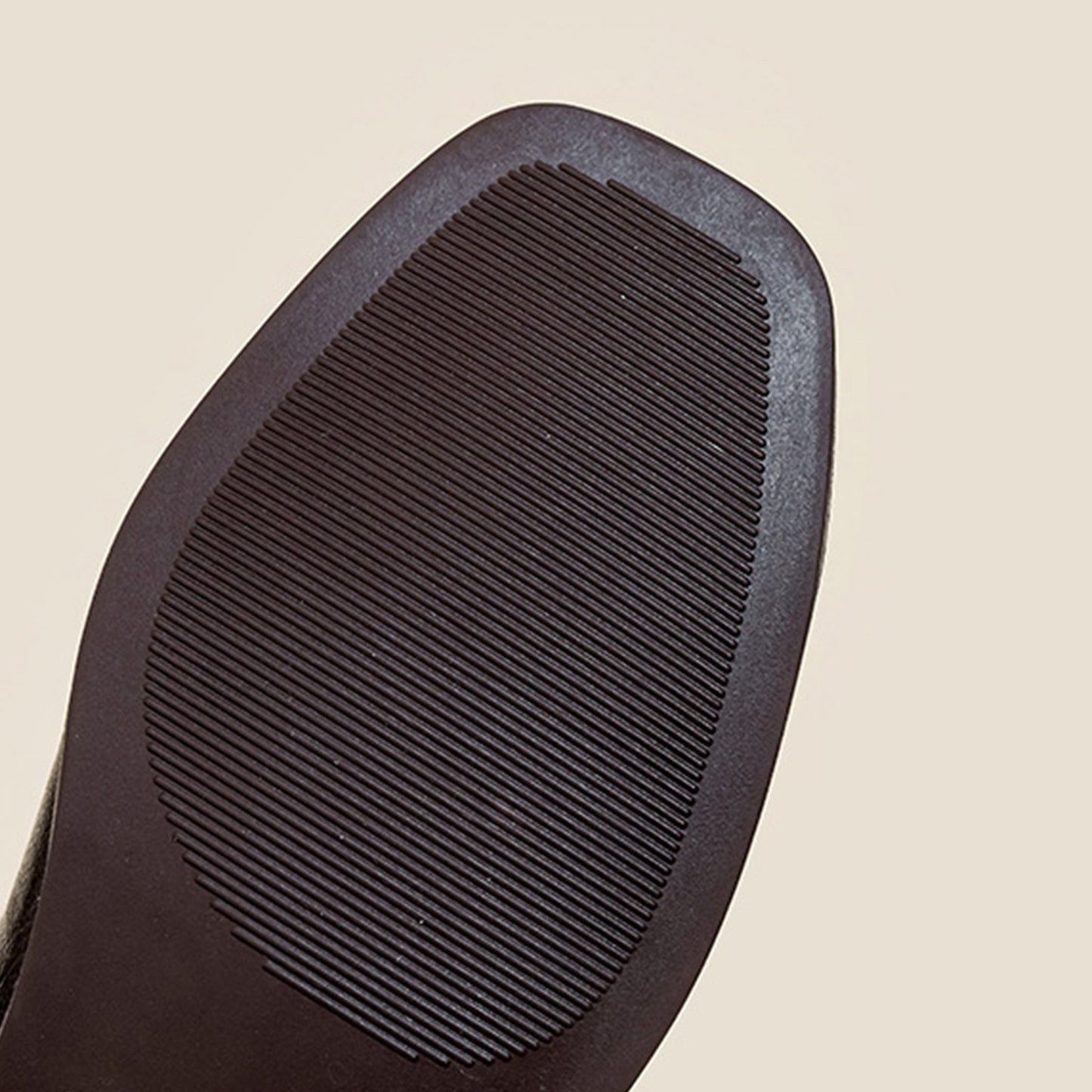 Women's Loafers: Elegant Square-Toe Leather Shoes with Delicate Floral Accent