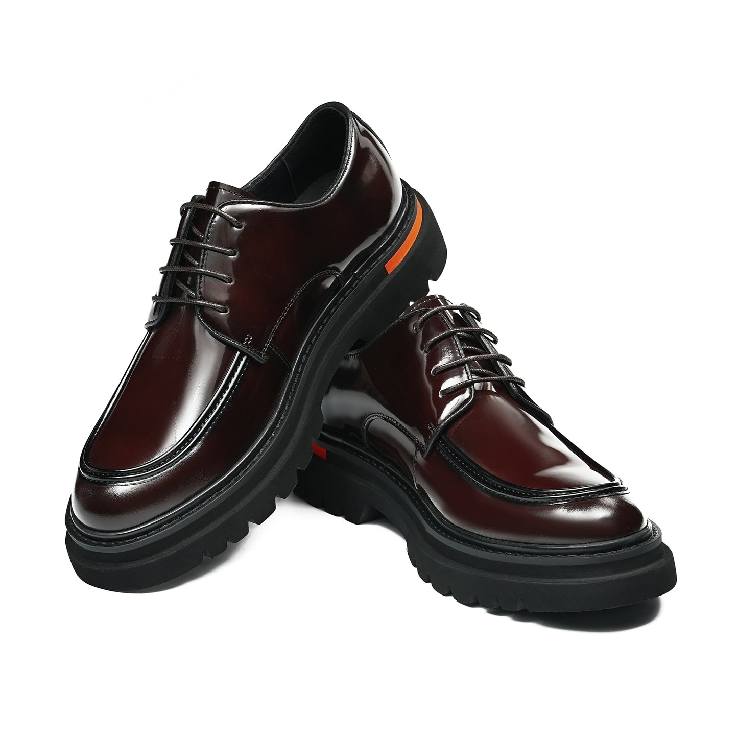 Men's Classical Derby Shoes: Luminous Grain & Supple Contour Comfort
