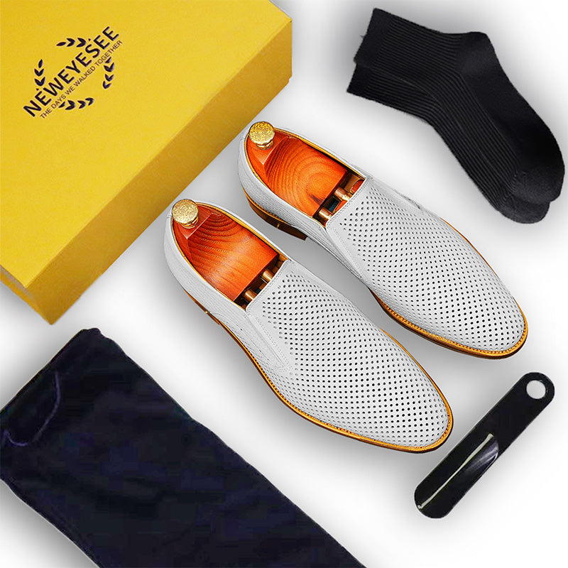 Men's Perforated Leather Loafers