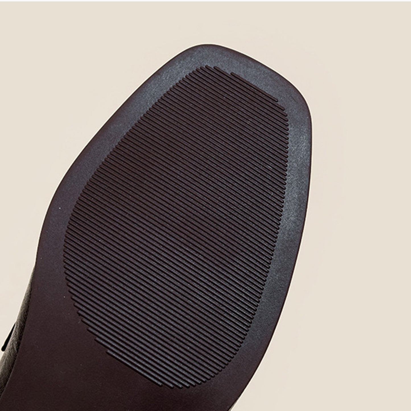 Women's Textured Leather Loafers with Metal-Plate Detail