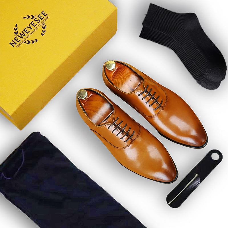 Men's Classic Oxford Shoes Precision Stitching Breathable Comfort