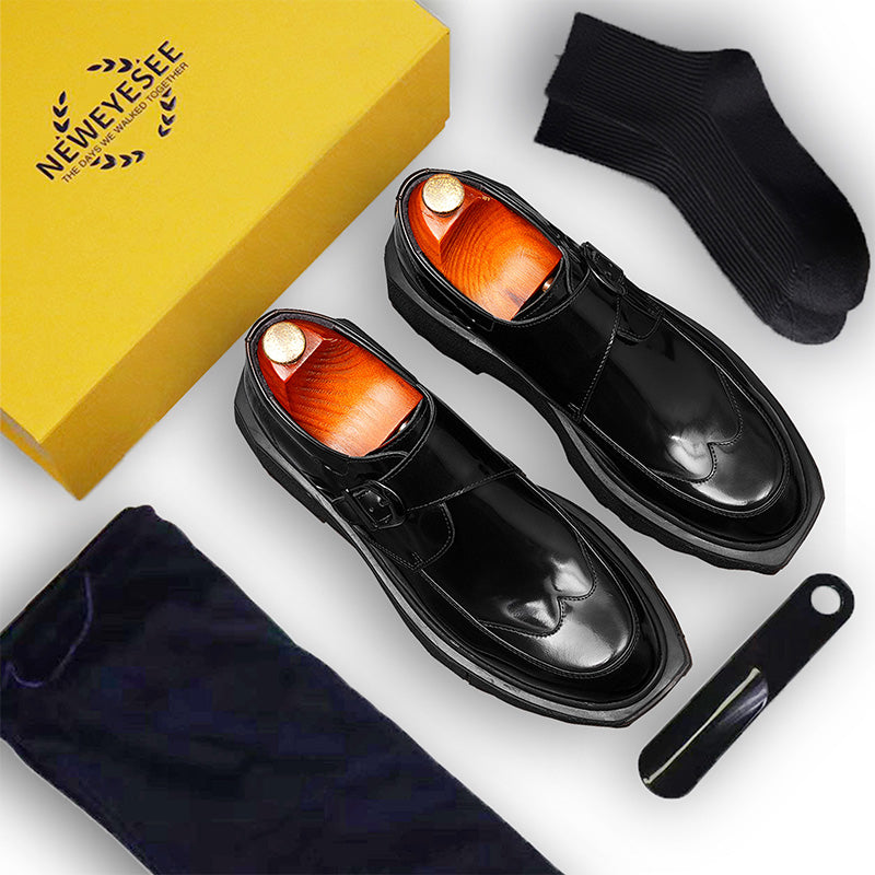Men's Monk Strap Dress Shoes Thick-Soled