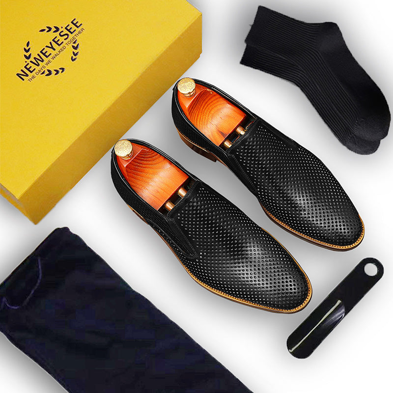 Men's Perforated Leather Loafers