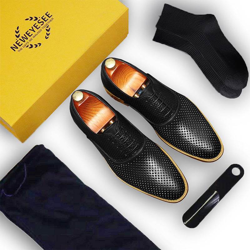 Men's Perforated Oxford Shoes Breathable Mesh