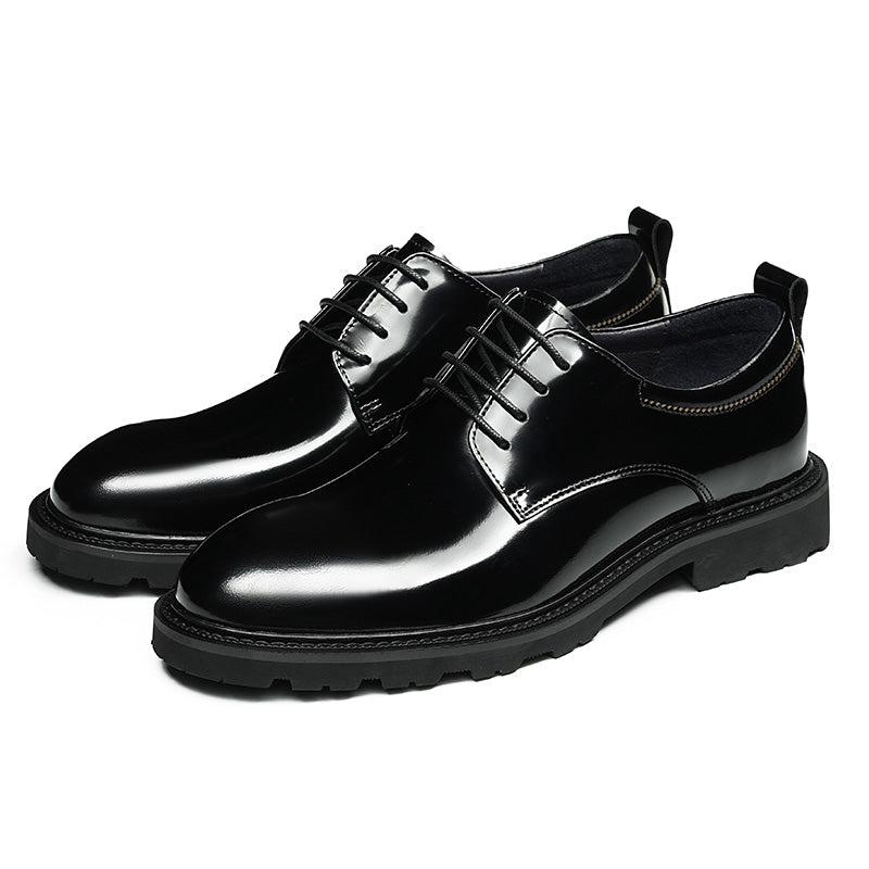 Men's Luminous Derby Shoes: Sculpted Toe Design & Architectural Sole Detailing