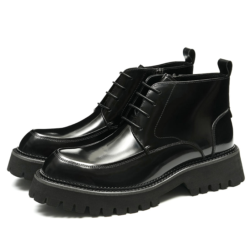 Artisan Burnished Men's Martin Boots: Supple Interior & All-Terrain Traction