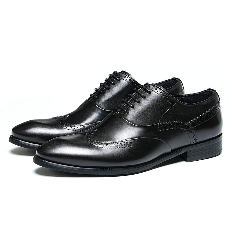 Men's Brogue Oxford Shoes Intricate Detailing