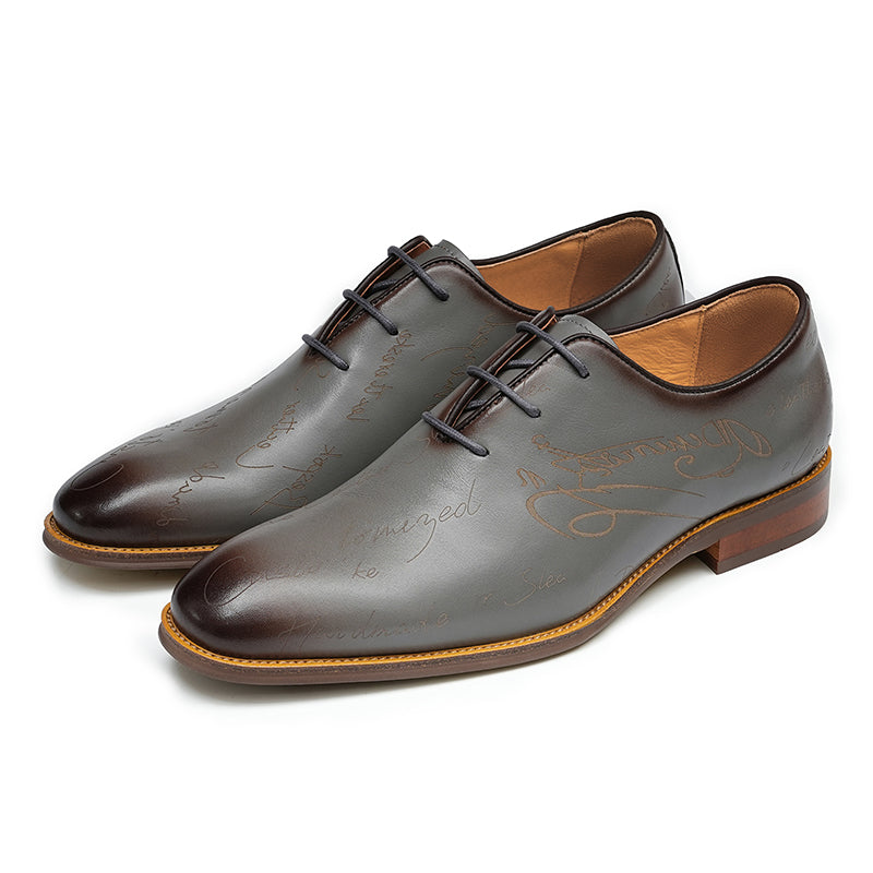 Men's Oxfords Shoes Handwritten Dress Shoes