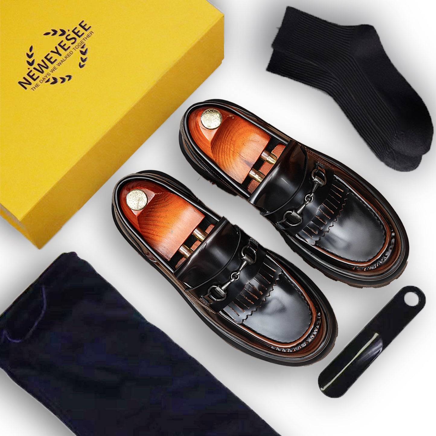 Men's Horsebit Loafers: Platform Sole & Timeless Hardware Detailing