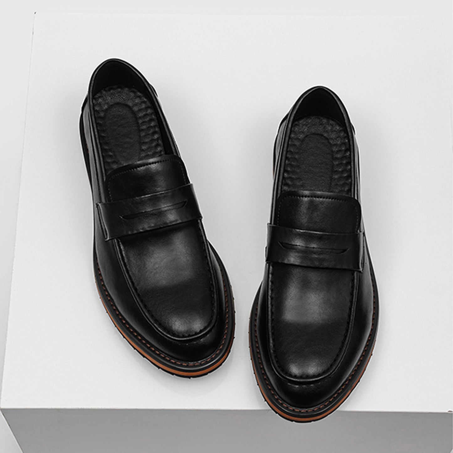 Classic Men's Loafer with Signature Strap Design