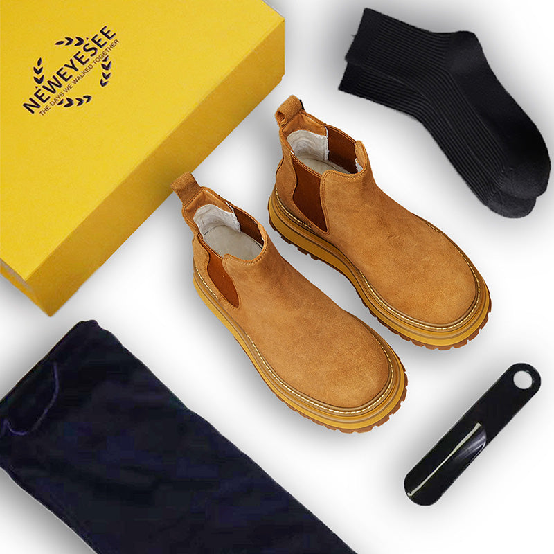 Men's Urban Sculpture Chelsea Boots: Architectural Sole & Streamlined Silhouette