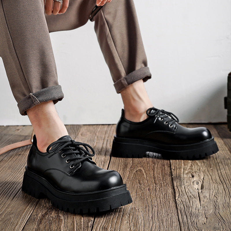 Men's Elevated Derby Shoes: Architectural Design & Metropolitan-Ready Versatility