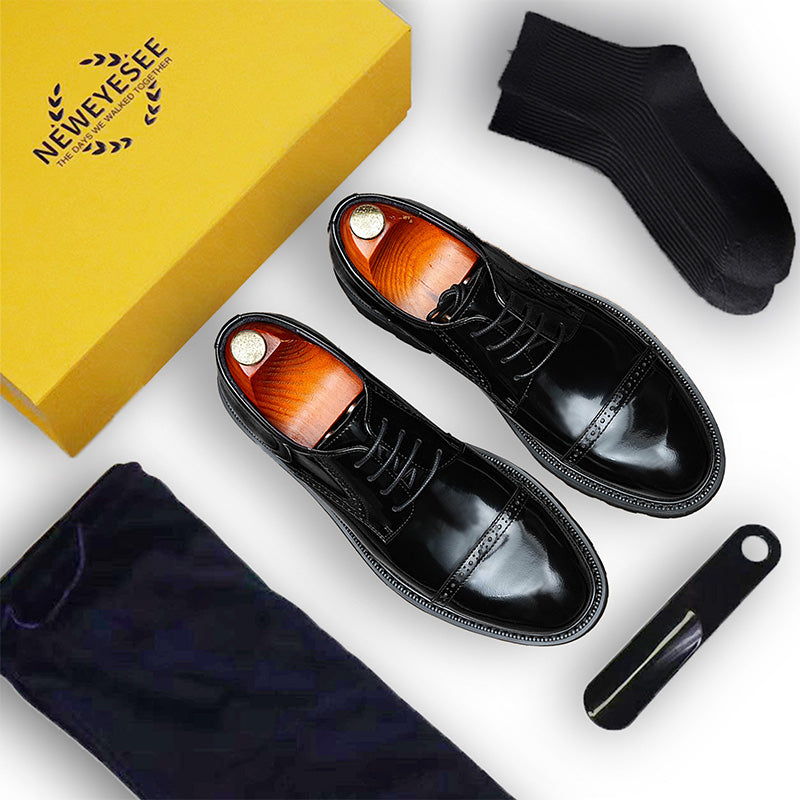 Men's Cap Toe Derby: Artisan Stitching & All-Terrain Assurance