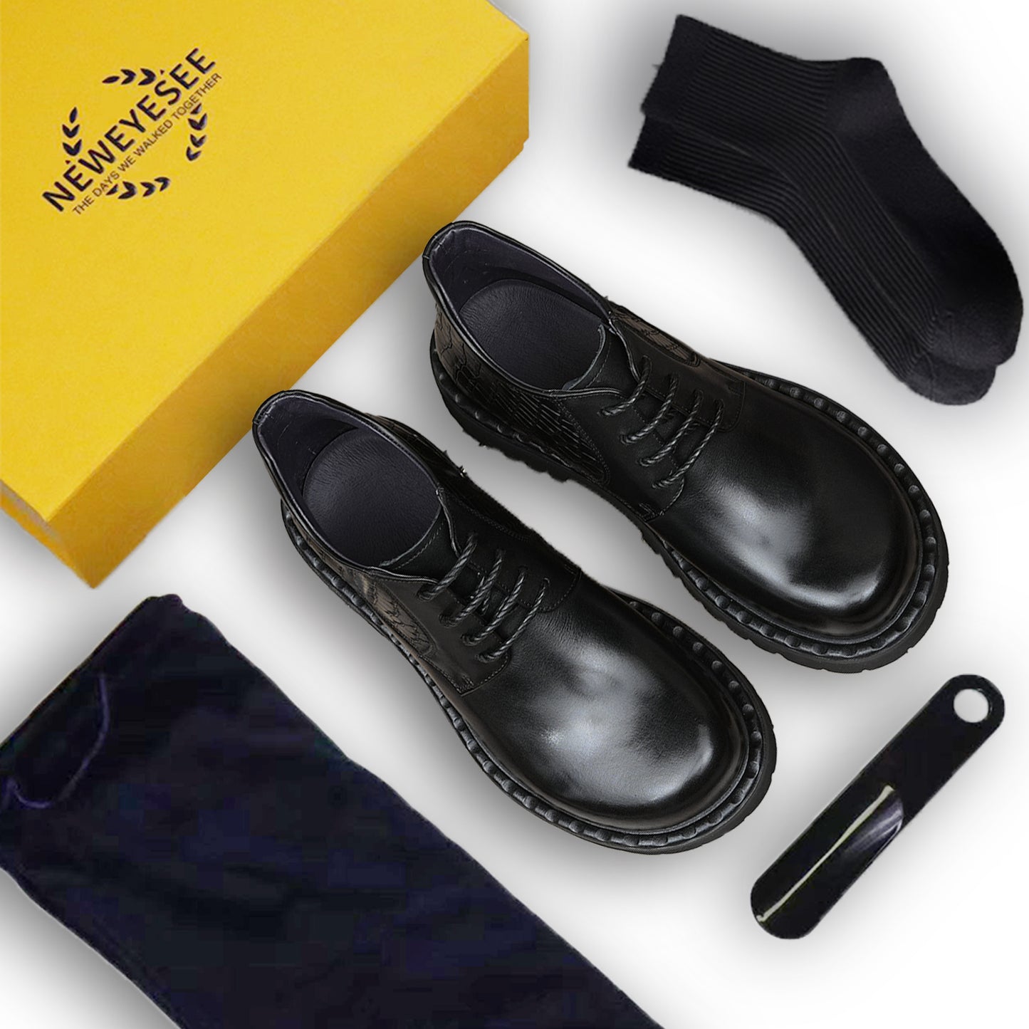 Men's Martin Boots Urban Rhythm: Textured Harmony & Bold Sole Composition