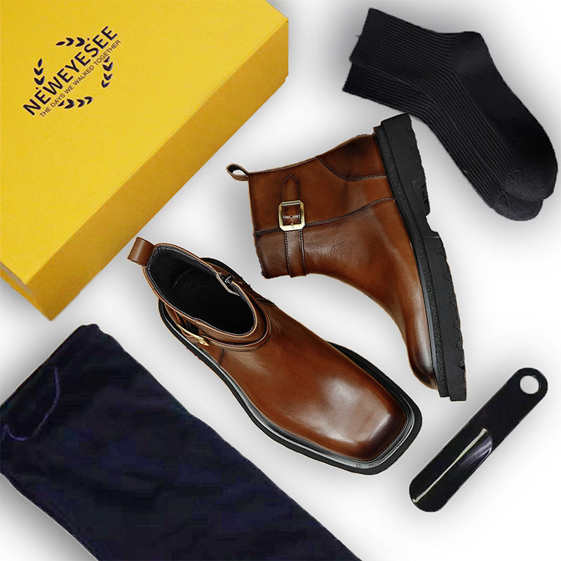 Men's Chelsea Boots: Supple Lining & Side-Zip Access in Durable Leather