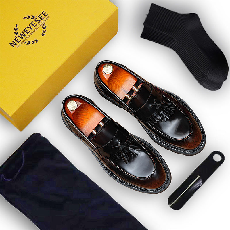 Men's Luminous Tassel Loafers: Artisan Detailing & Effortless Sophistication