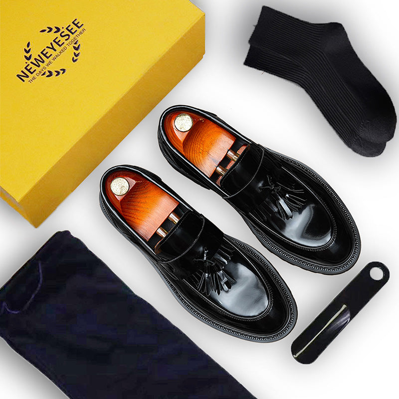 Men's Luminous Tassel Loafers: Artisan Detailing & Effortless Sophistication