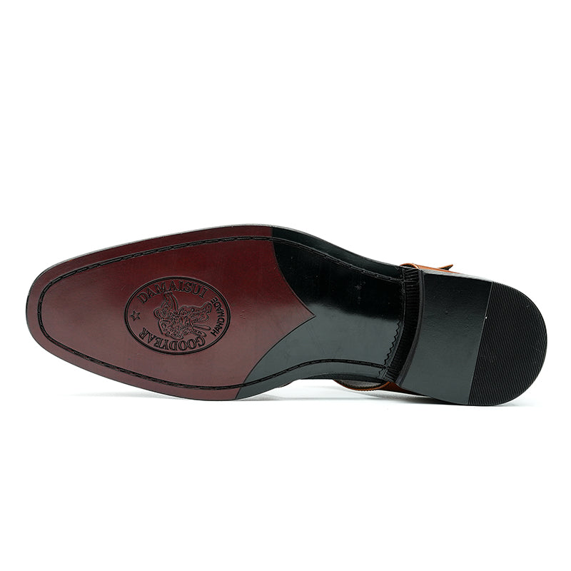 Calfskin Men's Leather Sandals Men Leather Shoes British Style
