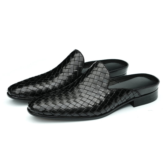 Calf Leather Slipper Woven Style