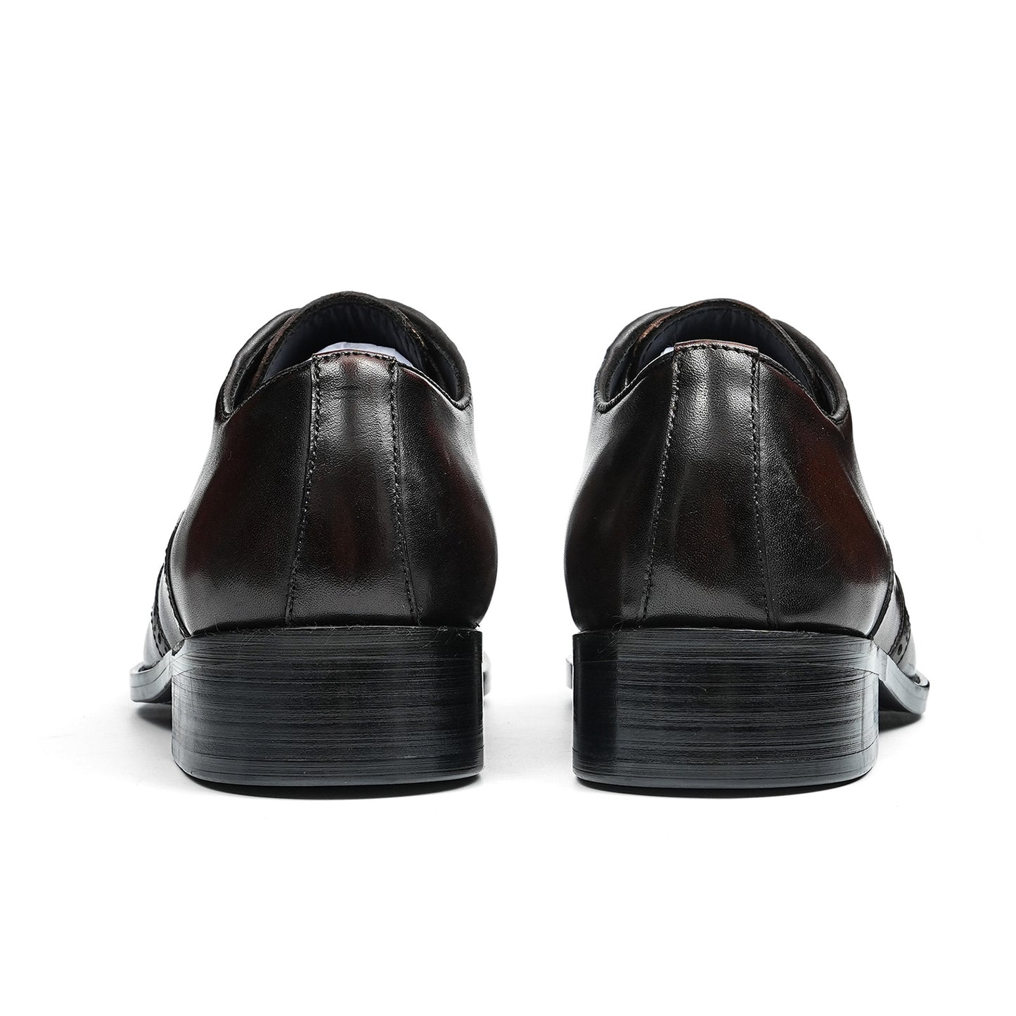 Men's Classic Wingtip Brogue Oxfords | with Glossy Finish &Sculpted Edges