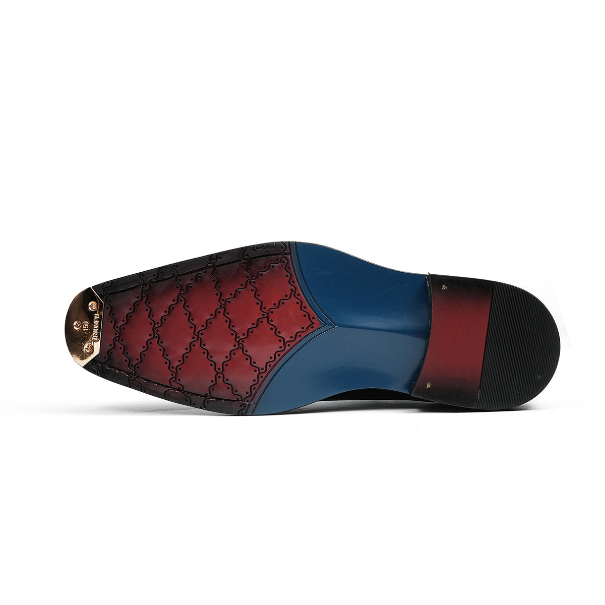 Men's Classic Glossy Lace-Up Oxfords | with Contrast Stitching & Vivid Lining