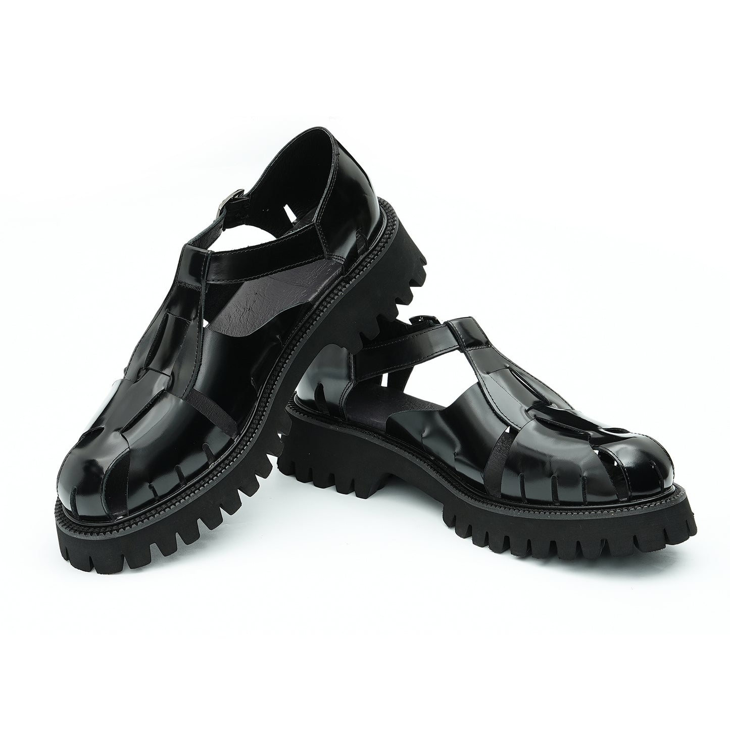 Calfskin Sandals Men Leather Shoes Roman Sandals
