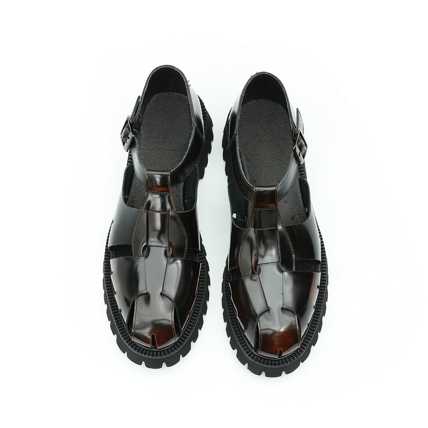 Calfskin Sandals Men Leather Shoes Roman Sandals