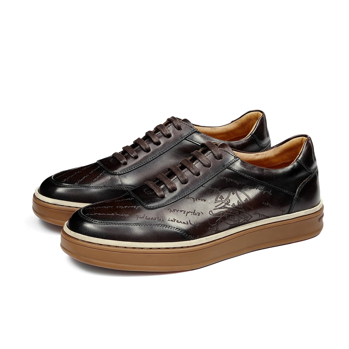 Men's Sneakers | Handwritten Heritage Embossed Details & Moc-Toe