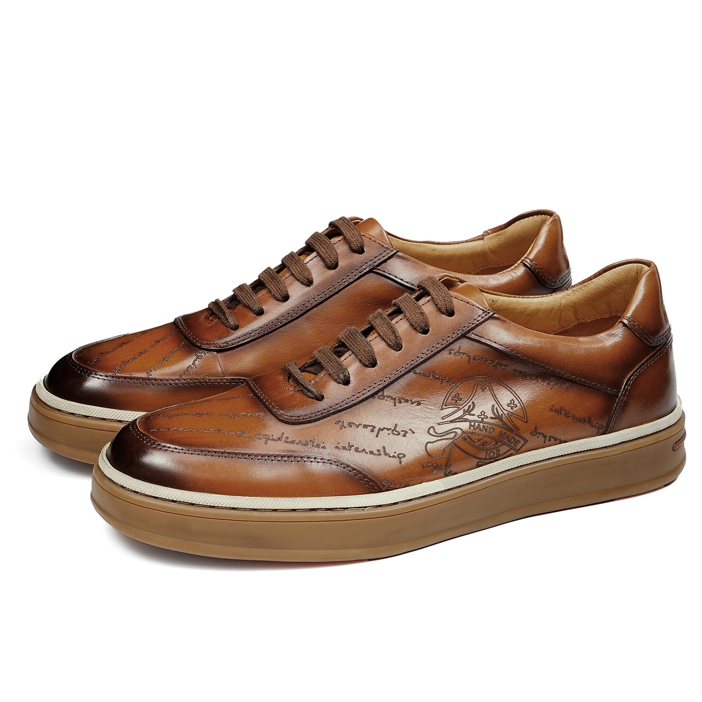 Men's Sneakers | Handwritten Heritage Embossed Details & Moc-Toe