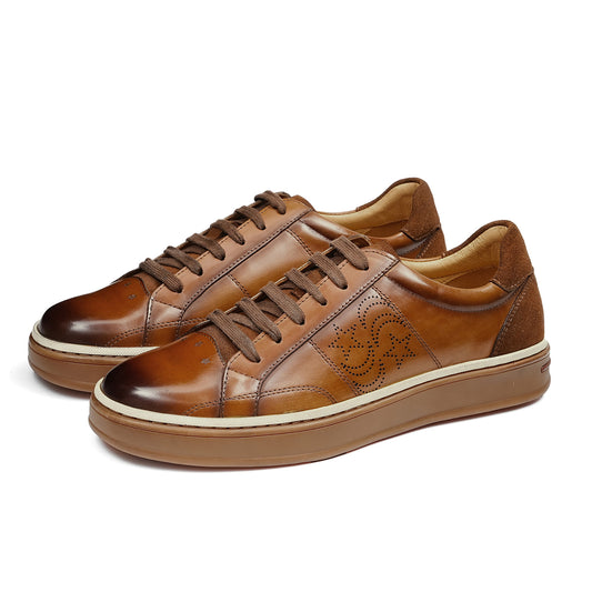 Men's Sneakers | Two-Tone Wash & Perforated Patten Detail
