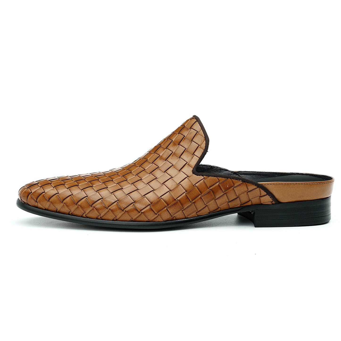 Calf Leather Slipper Woven Style