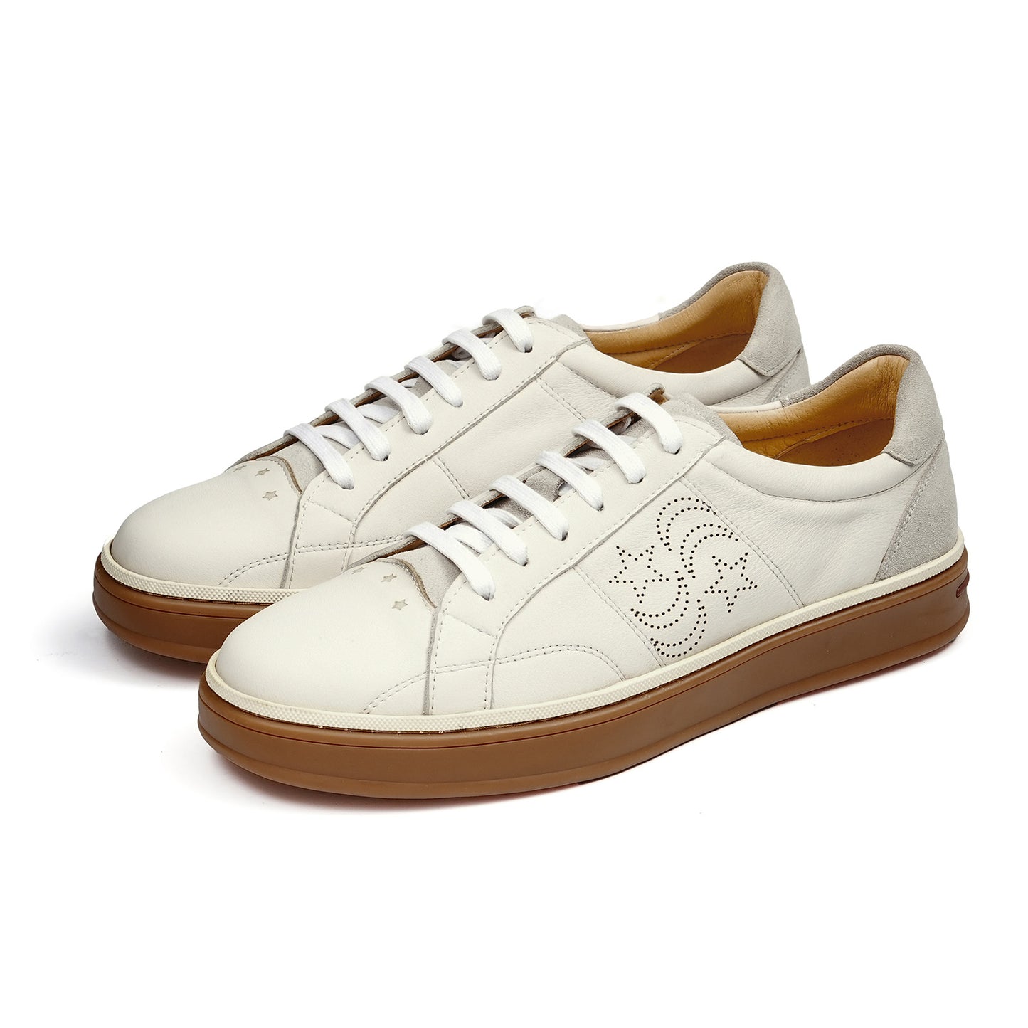 Men's Sneakers | Two-Tone Wash & Perforated Patten Detail