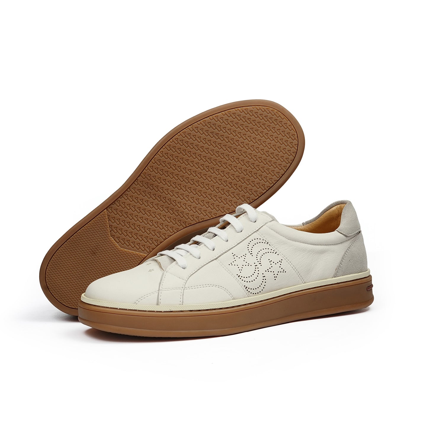 Men's Sneakers | Two-Tone Wash & Perforated Patten Detail