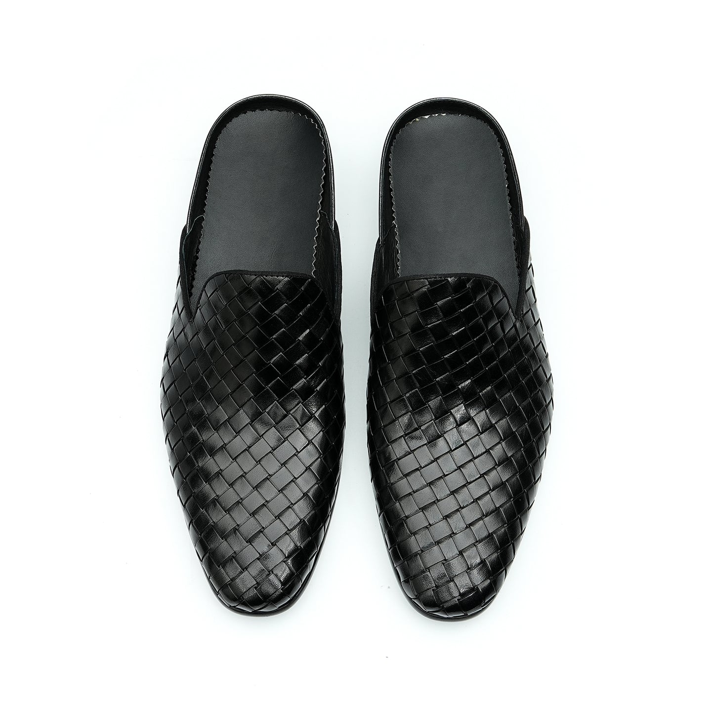 Calf Leather Slipper Woven Style