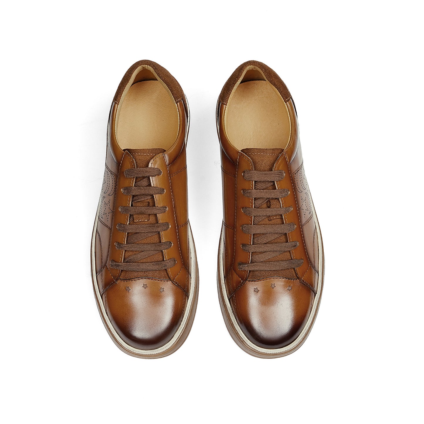 Men's Sneakers | Two-Tone Wash & Perforated Patten Detail